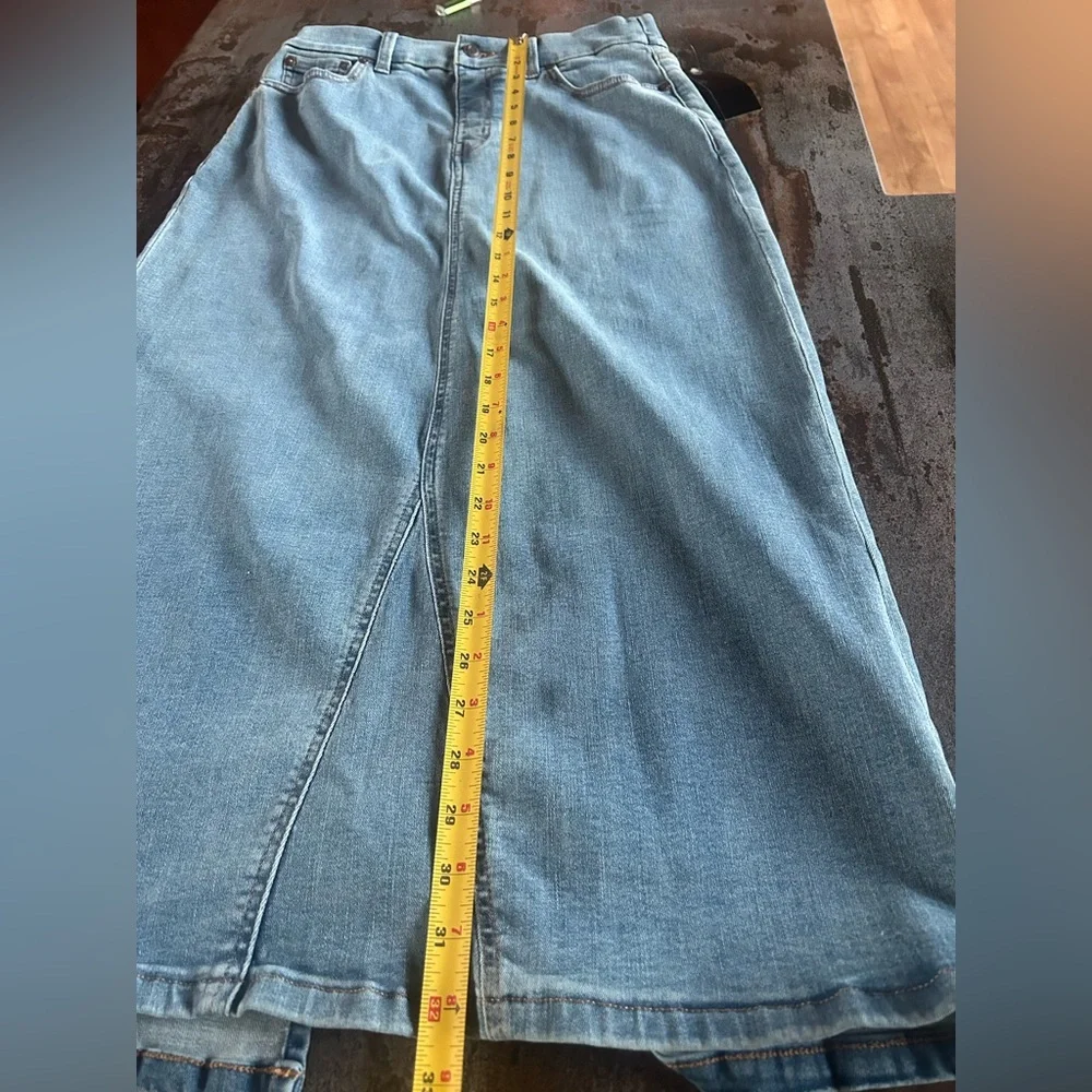 NWT Canyon Retreat Long Denim Skirt | Classic Long Blue Jean Skirt Size 8 - Picture 10 of 10